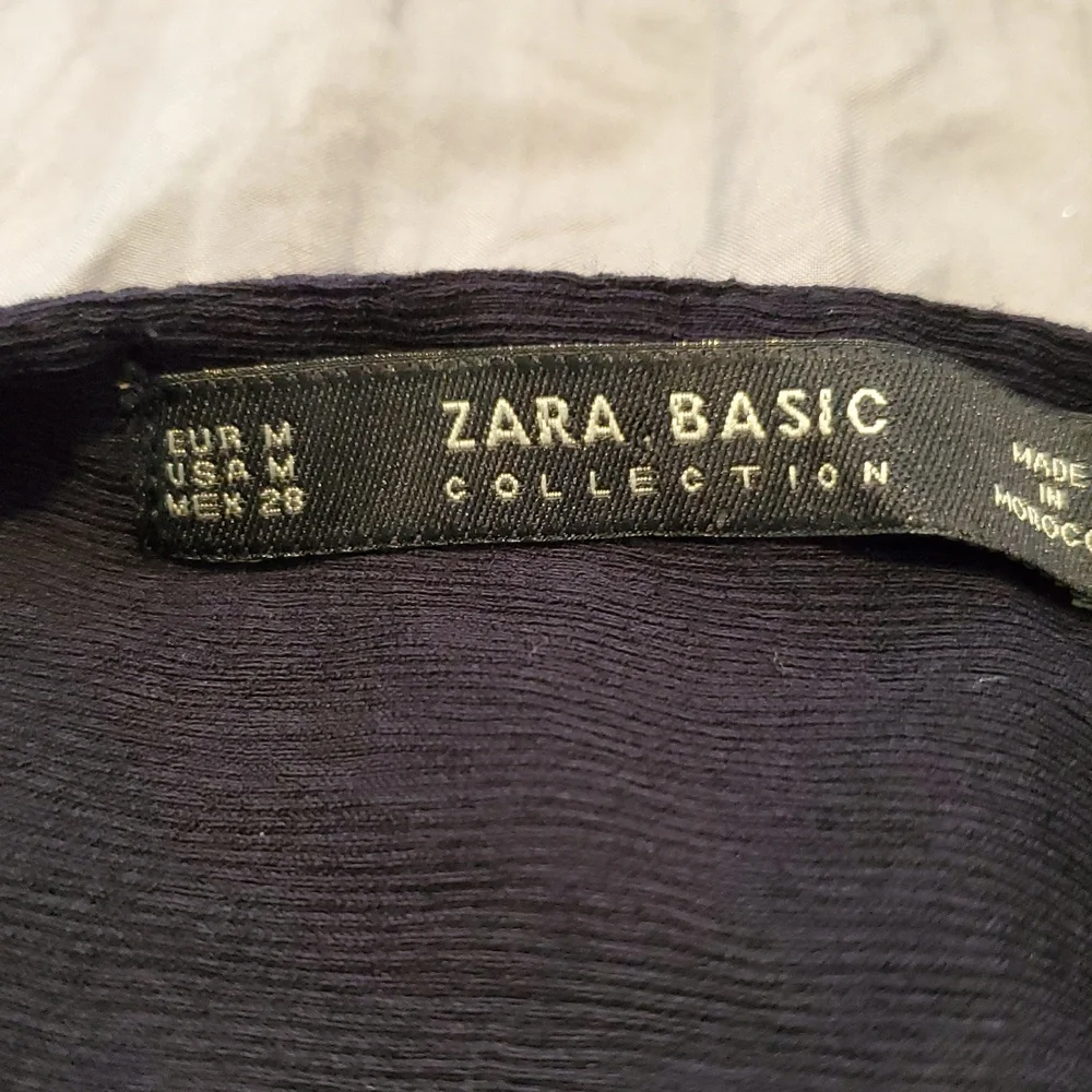 Zara Navy Long Sleeve Dress - Picture 9 of 9